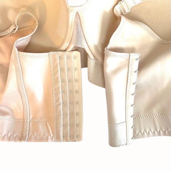 Back Smoothing Full Coverage Underwire Bra Size 48-50E 8 Hook Closure New - Picture 6 of 9